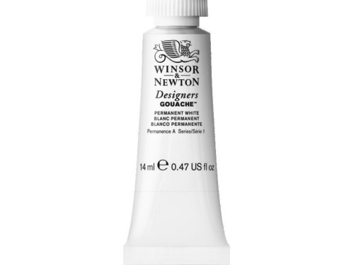 Farba gwasz Designers Gouache - Winsor & Newton - Permanent White, 14 ml