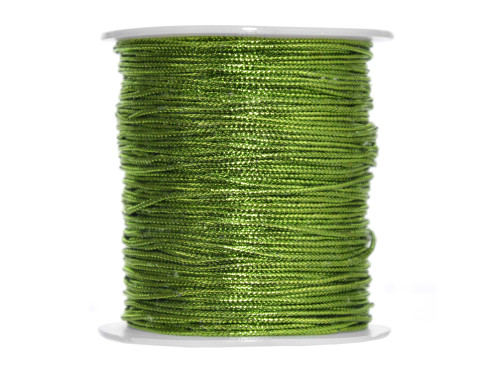 Sznurek dekoracyjny, metalizowany - jasnozielony, 1 mm x 100 m