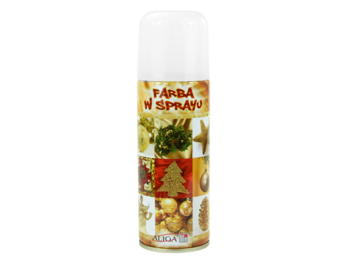 Farba w sprayu - biała, metaliczna, 250 ml