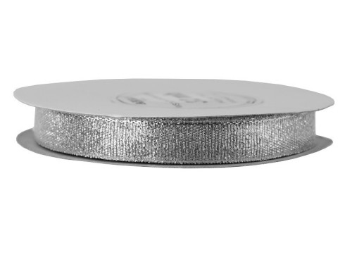 Glitter Ribbon 12 mm 32 m Silver