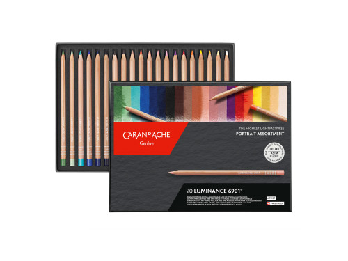 Set of Luminance pencils - Caran d'Ache - Portrait, 20 colors