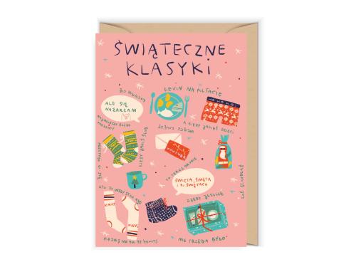 Greeting card - Cudowianki - Świąteczne klasyki, 12 x 17 cm