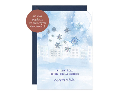 Greeting card A6 - Paperwords - Śniegu odrobinę