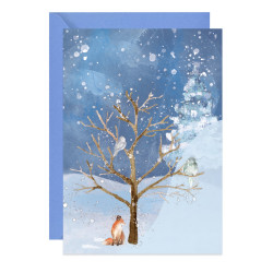 Kartka okolicznościowa A6 - Paperwords - Zimowe drzewo