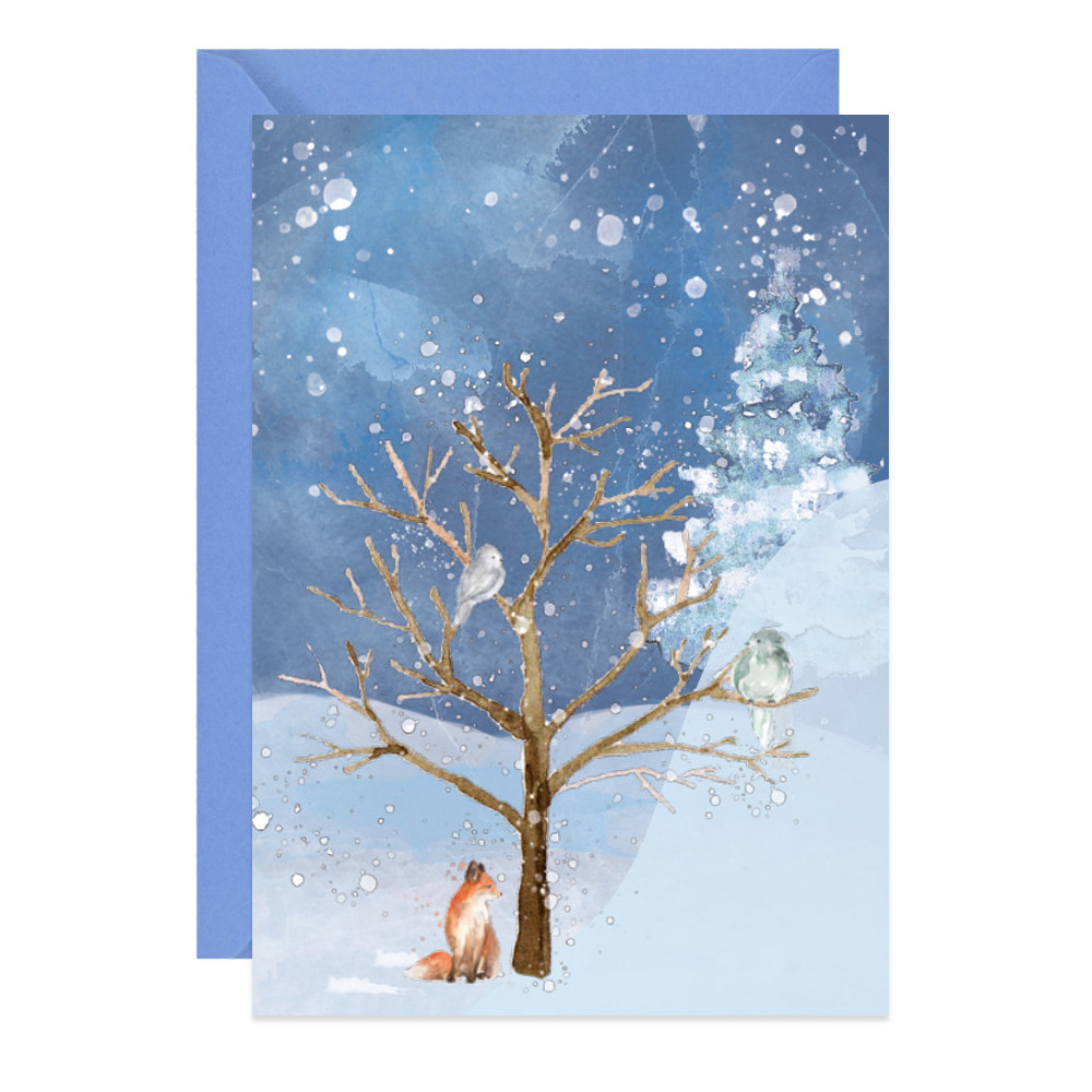 Greeting card A6 - Paperwords - Winter tree