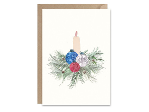 Greeting card A6 - Paperwords - Christmas wreath