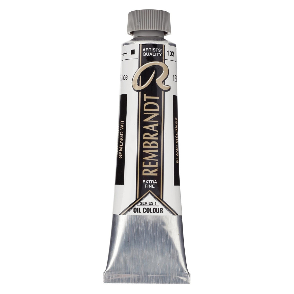 Oil paint in tube - Rembrandt - Mixed White, 40 ml