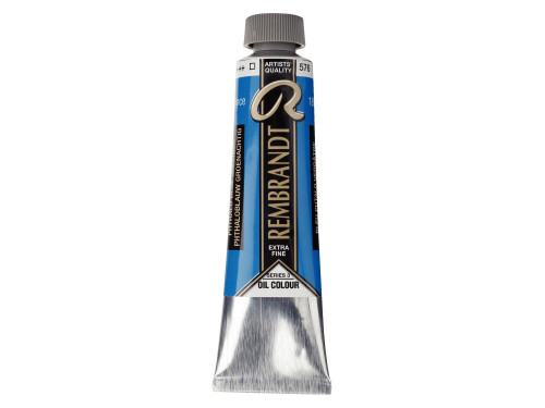 Oil paint in tube - Rembrandt - Phthalo Blue Green, 40 ml