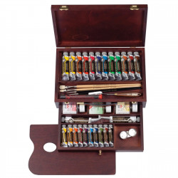 Oil colour box Master set with accessories - Rembrandt - 37 pcs.
