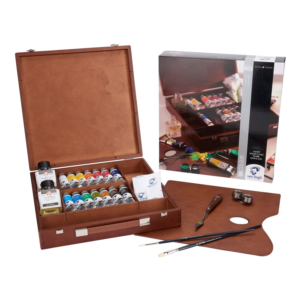 Inspiration Oil Colour paints and accessories set in wooden box - Van Gogh