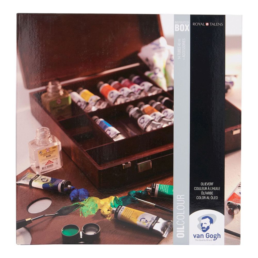 Inspiration Oil Colour paints and accessories set in wooden box - Van Gogh