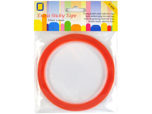 Double-sided adhesive tape - transparent, 6 mm x 10 m