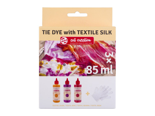 Zestaw do farbowania ubrań Tie Dye Textile Silk - Talens Art Creation - różowy