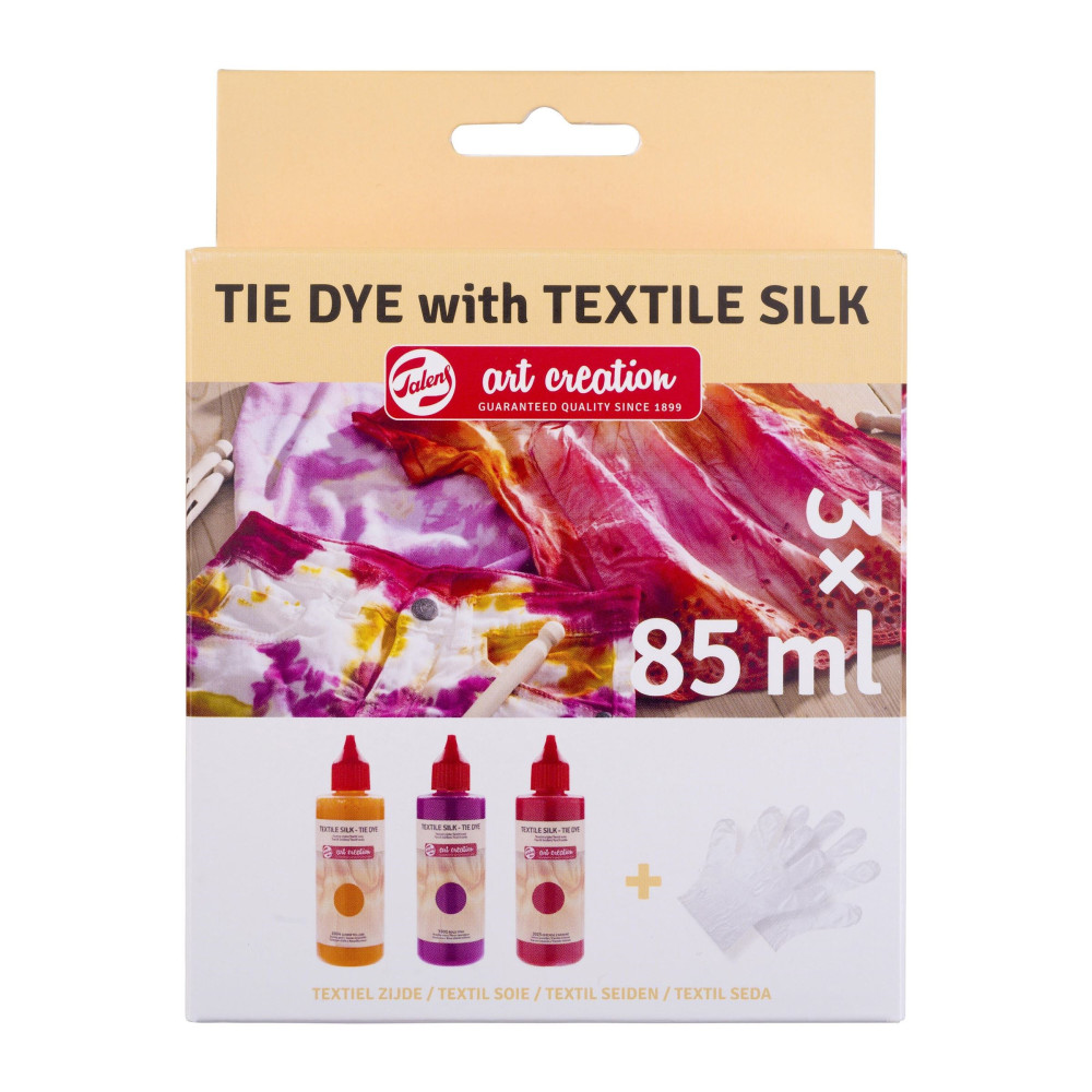 Zestaw do farbowania ubrań Tie Dye Textile Silk - Talens Art Creation - różowy