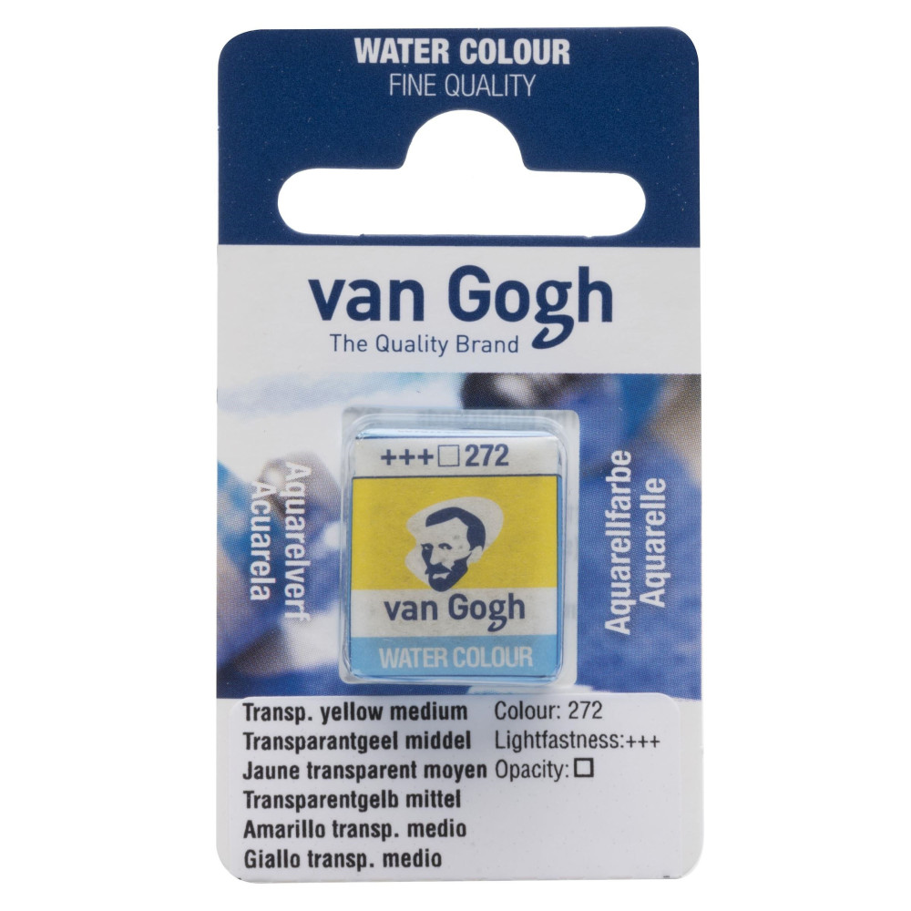 Farba akwarelowa w kostce - Van Gogh - Transparent Yellow Medium