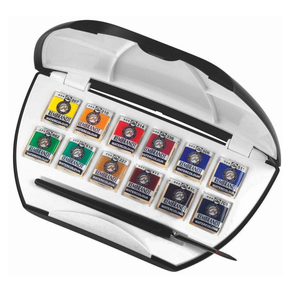 Zestaw farb akwarelowych Luxury Pocket Box w etui - Rembrandt - 12 kolorów