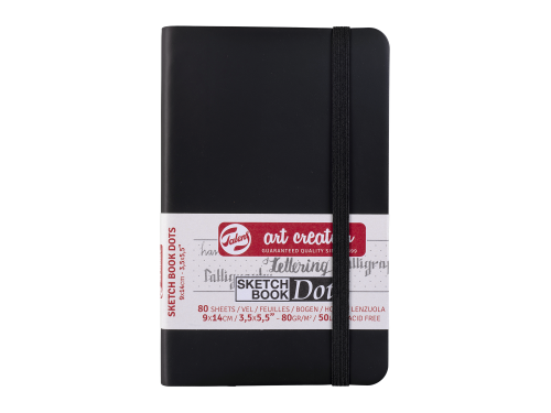 Sketch Book 9 x 14 cm - Talens Art Creation - dotted, black, 80g, 80 sheets