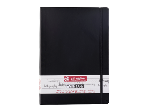 Sketch Book 21 x 30 cm - Talens Art Creation - dotted, black, 80g, 80 sheets
