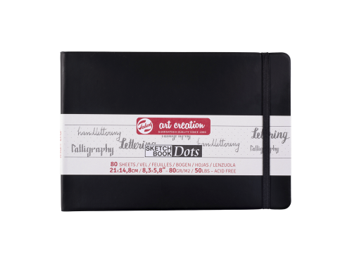 Sketch Book 21 x 15 cm - Talens Art Creation - dotted, black, 80g, 80 sheets