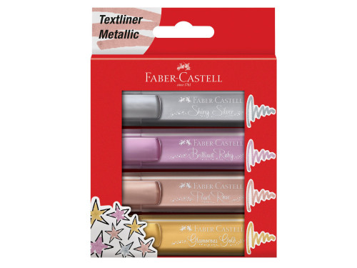 Highlighter textliner set in box - Faber-Castell - 4 colors