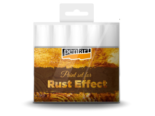 Zestaw farb Rust Effect - Pentart - efekt rdzy, 5 kolorów x 20 ml