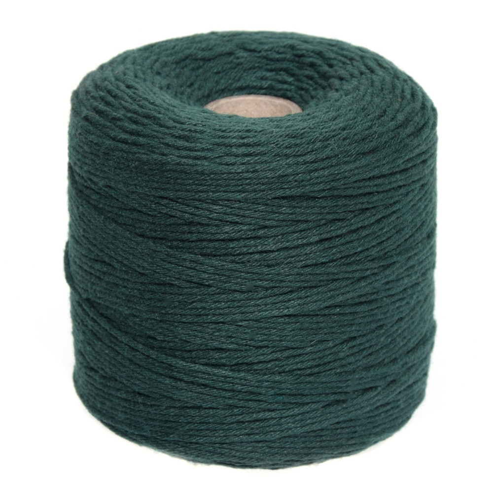 Cotton cord for macrames - green, 2 mm, 500 g, 300 m