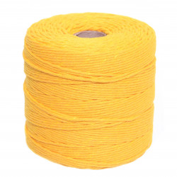 Cotton cord for macrames - yellow, 2 mm, 500 g, 300 m