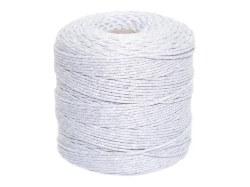 Cotton cord for macrames - grey, 2 mm, 500 g, 300 m