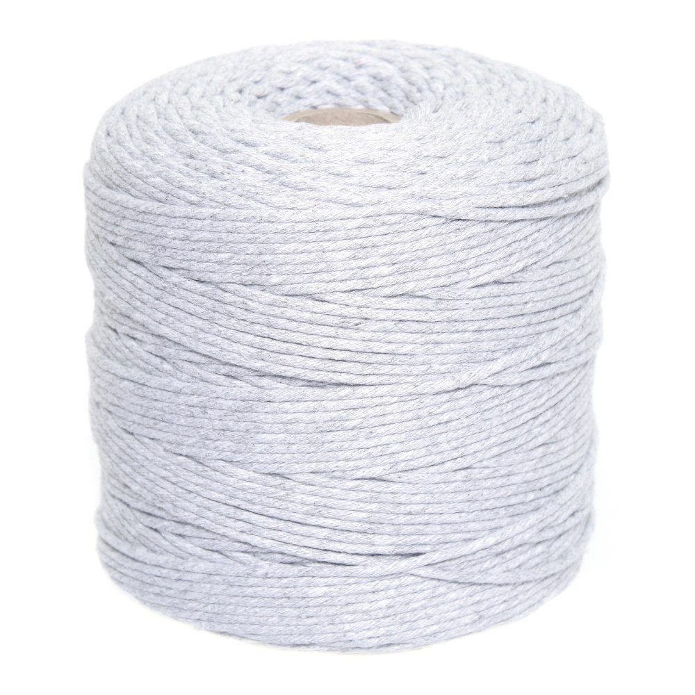 Cotton cord for macrames - grey, 2 mm, 500 g, 300 m