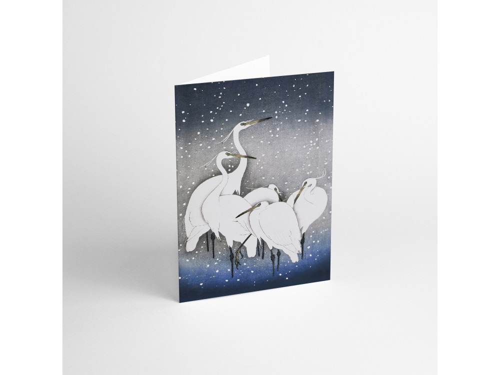 Greeting card - Suska & Kabsch - Winter cranes, 15,6 x 10,8 cm