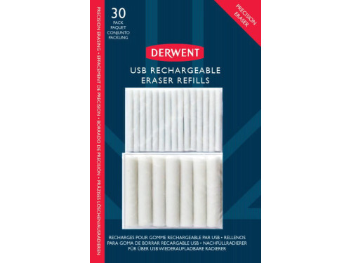 Rechargeable Eraser Refills - Derwent - 30 pcs.