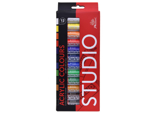 Set of acrylic paints in tubes - Phoenix - 12 colors x 12 ml