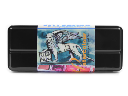 Zestaw akwareli w półkostkach w metalowej kasetce - Renesans - 24 szt.