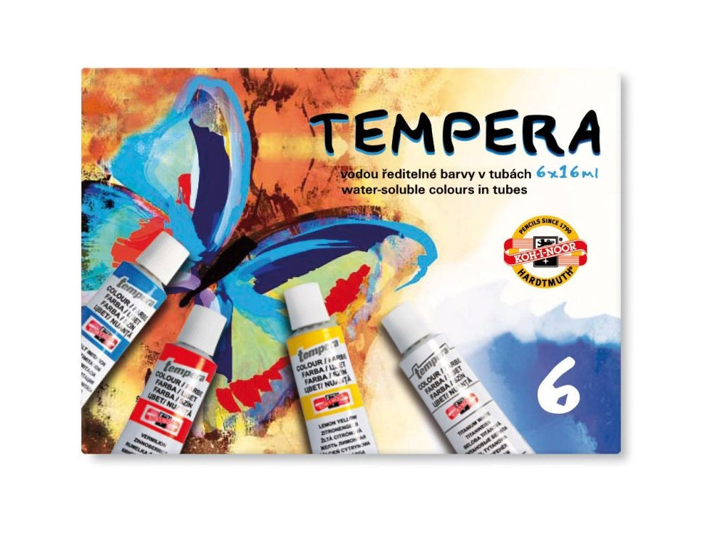 Tempera Paint Set 6 colors 16 ml KOH-I-NOOR