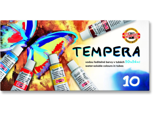 Tempera Paint Set - Koh-I-Noor - 10 colors, 16 ml