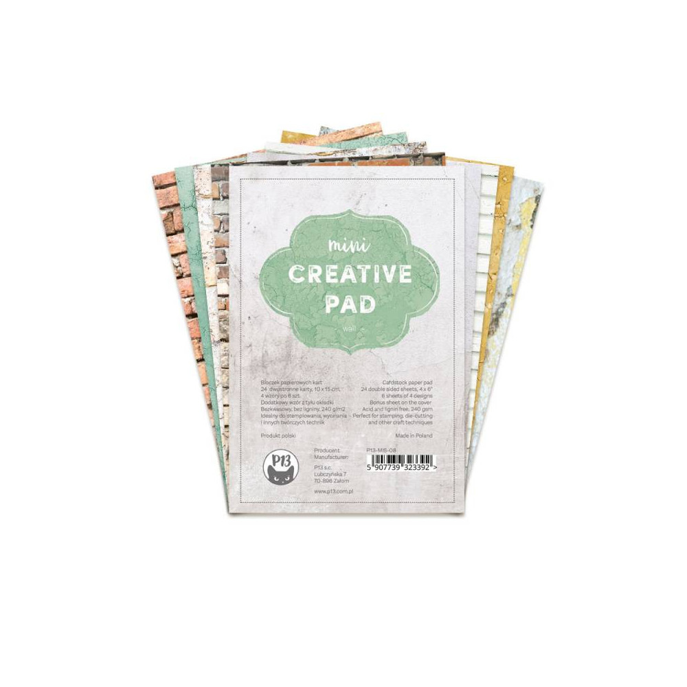 Stamping pad 10 x 15 cm - Piątek Trzynastego - Wall, 24 pcs.