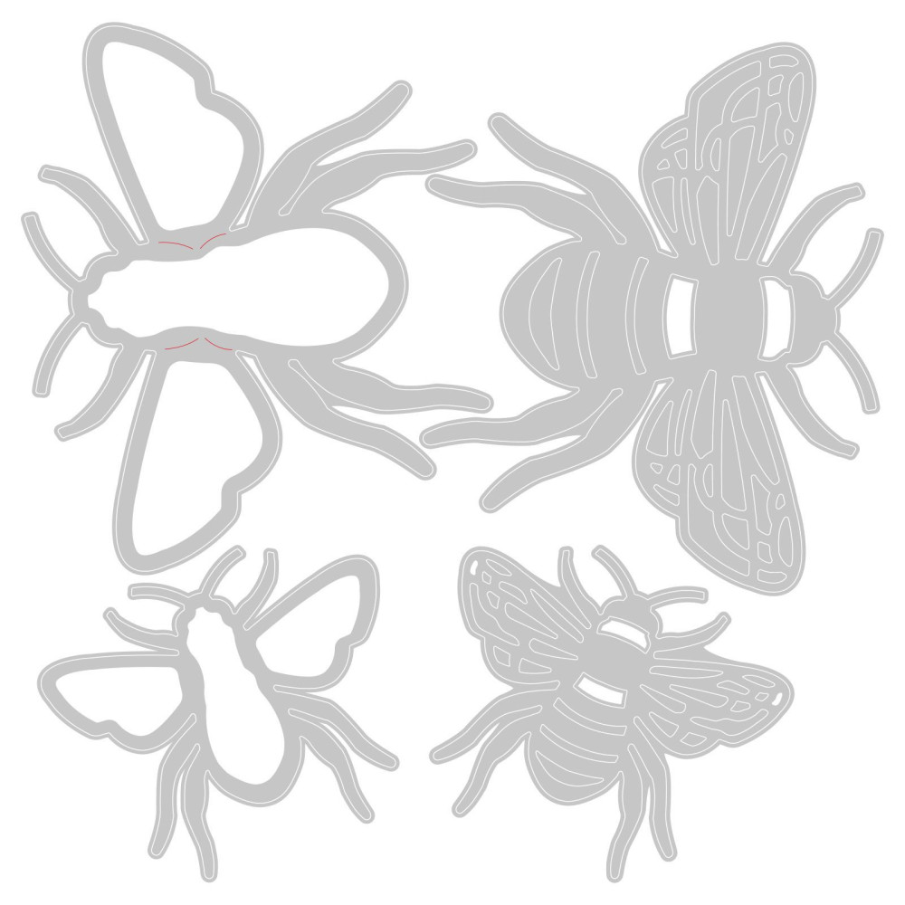 Thinlits cutting die - Sizzix - Bee, 4 pcs.