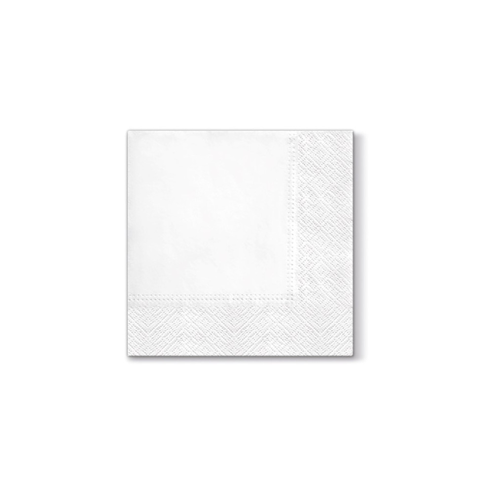 Decorative napkins - Paw - white, Unicolor Lunch, 20 pcs.