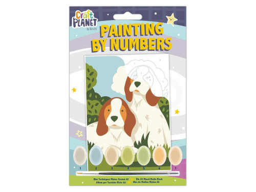 Painting by numbers set for kids Craft Planet - DpCraft - Dogs