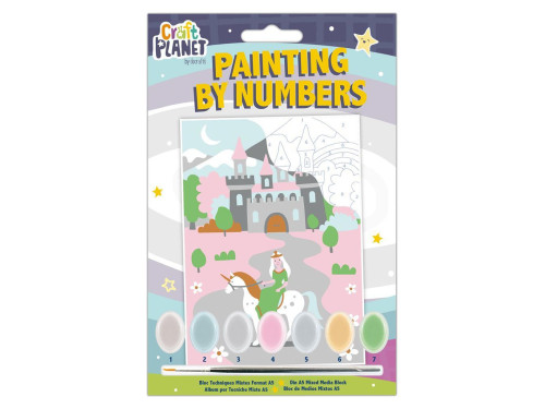 Painting by numbers set for kids Craft Planet - DpCraft - Fairytale Castle