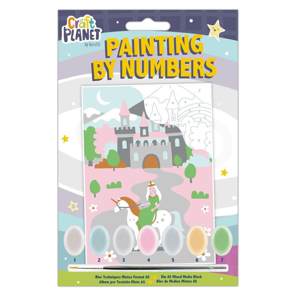 Painting by numbers set for kids Craft Planet - DpCraft - Fairytale Castle