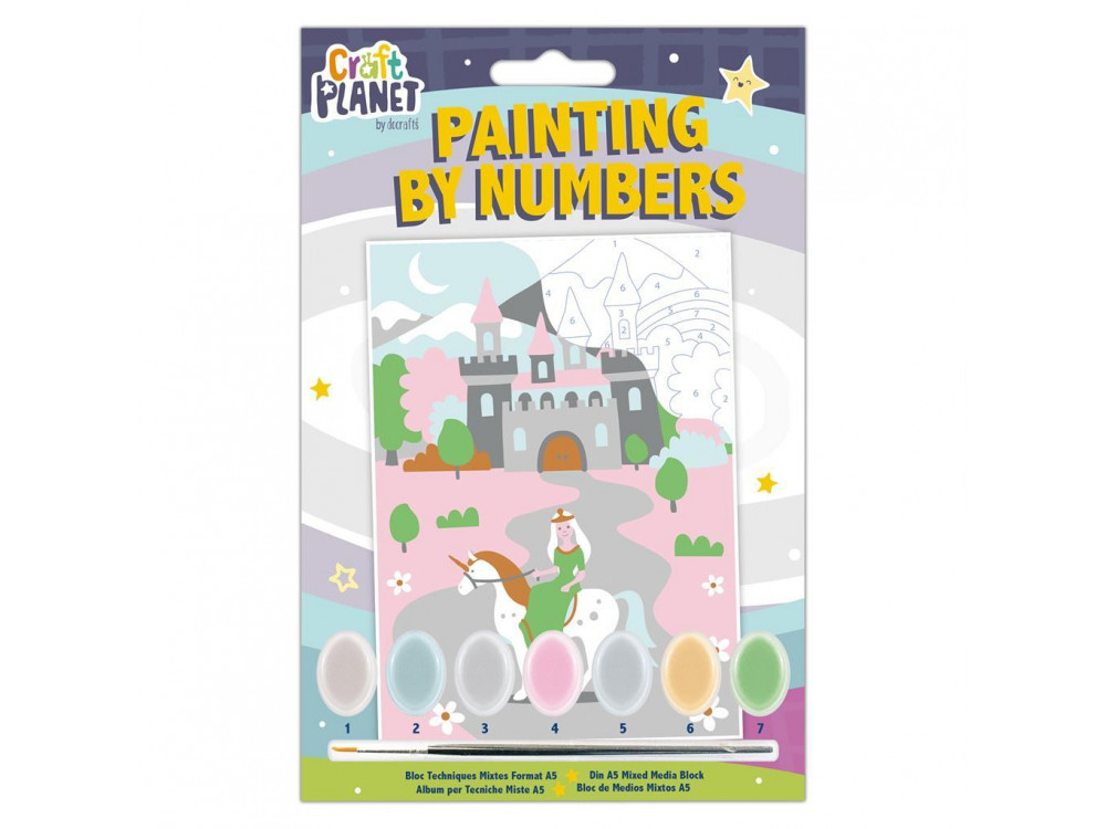 Painting by numbers set for kids Craft Planet - DpCraft - Fairytale Castle