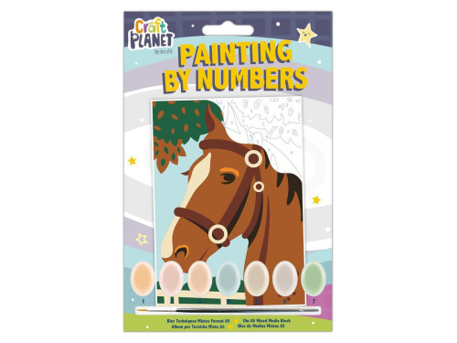 Painting by numbers set for kids Craft Planet - DpCraft - Horse