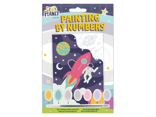 Painting by numbers set for kids Craft Planet - DpCraft - Space