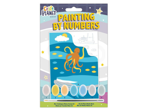 Painting by numbers set for kids Craft Planet - DpCraft - Underwater