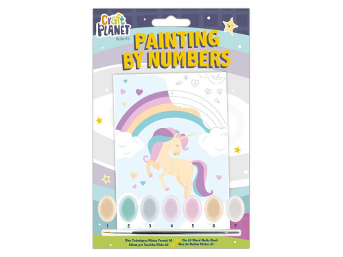 Painting by numbers set for kids Craft Planet - DpCraft - Unicorn
