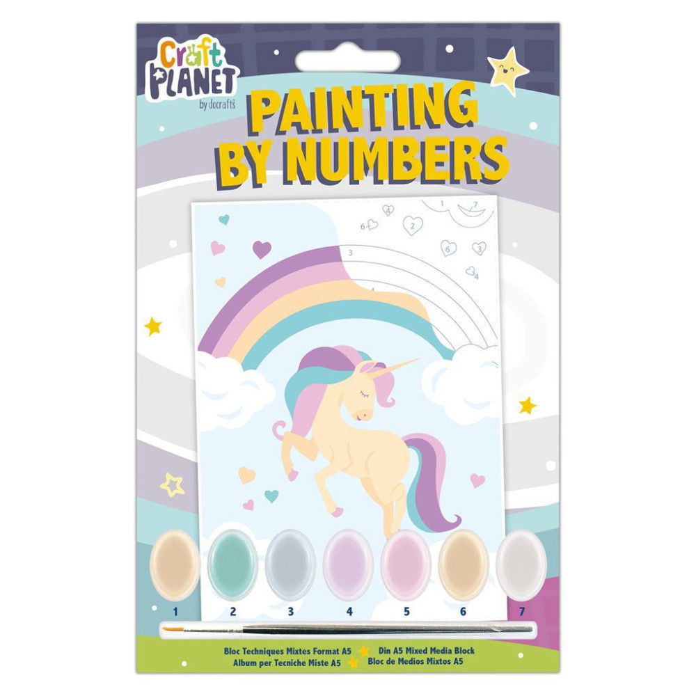 Painting by numbers set for kids Craft Planet - DpCraft - Unicorn