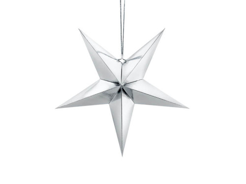 Decorative paper star - silver, 45 cm