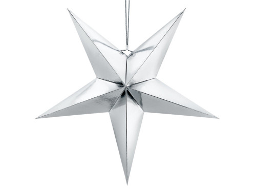 Decorative paper star - silver, 70 cm