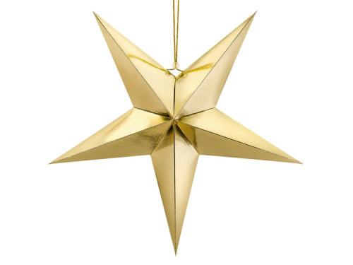 Decorative paper star - gold, 70 cm
